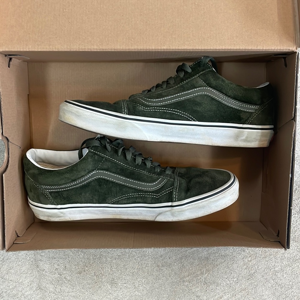 Men's Green Suede Sneakers